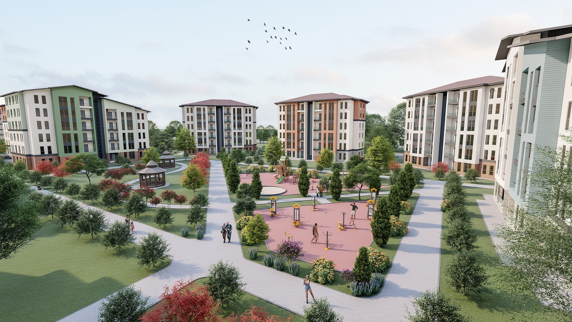 Oruç Reis Konut Projesi Render